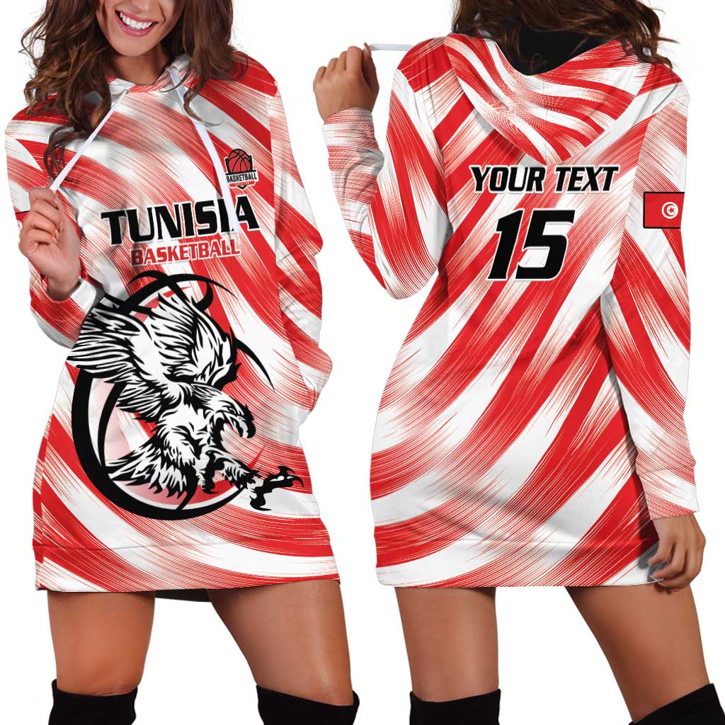 Custom Tunisia Basketball Hoodie Dress Go Eagles of Carthage - Wonder Print Shop