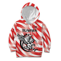 Custom Tunisia Basketball Kid Hoodie Go Eagles of Carthage - Wonder Print Shop