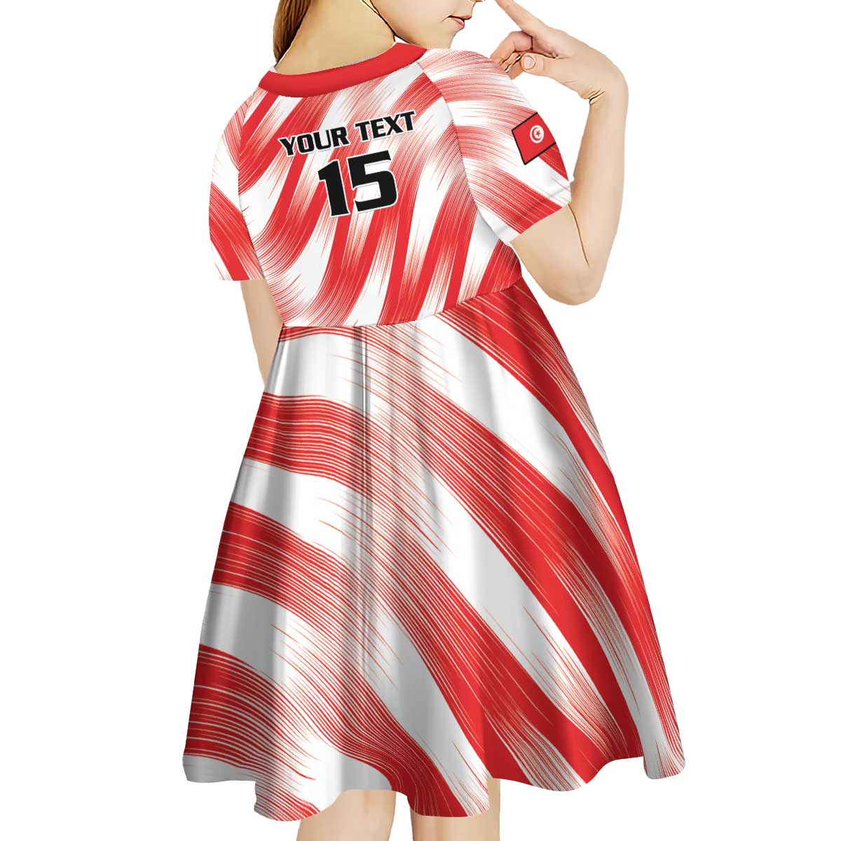 Custom Tunisia Basketball Kid Short Sleeve Dress Go Eagles of Carthage - Wonder Print Shop