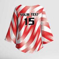 Custom Tunisia Basketball Kimono Sleeve Blouse Go Eagles of Carthage - Wonder Print Shop