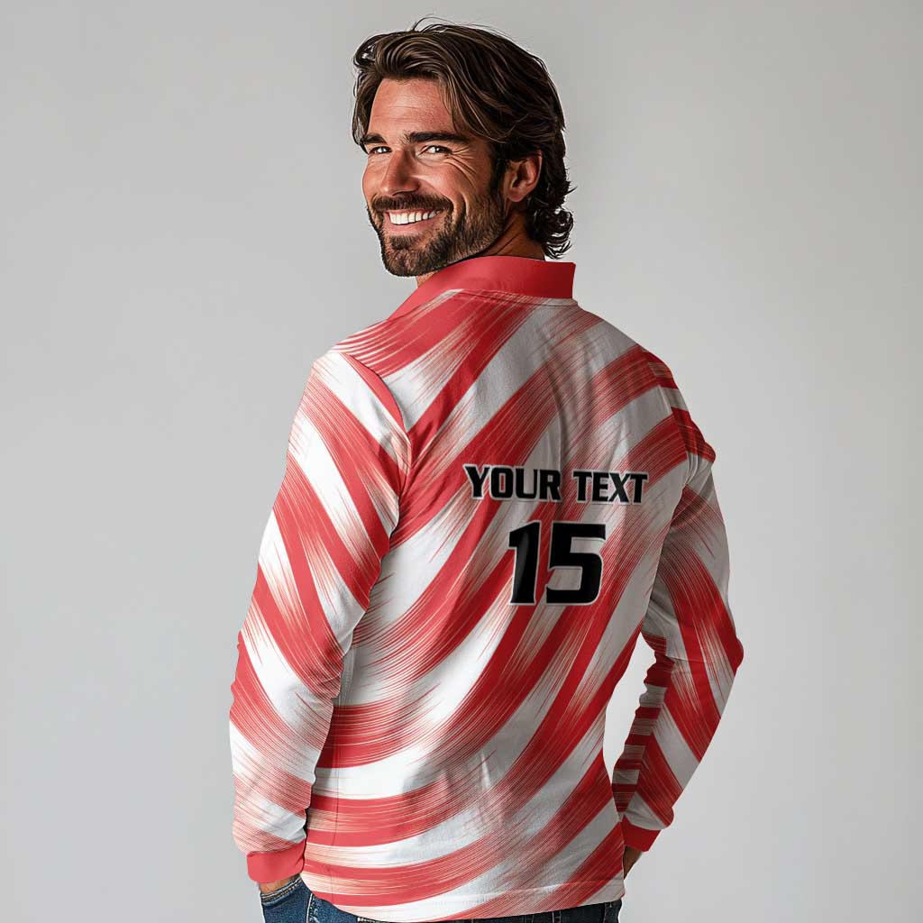 Custom Tunisia Basketball Long Sleeve Polo Shirt Go Eagles of Carthage - Wonder Print Shop