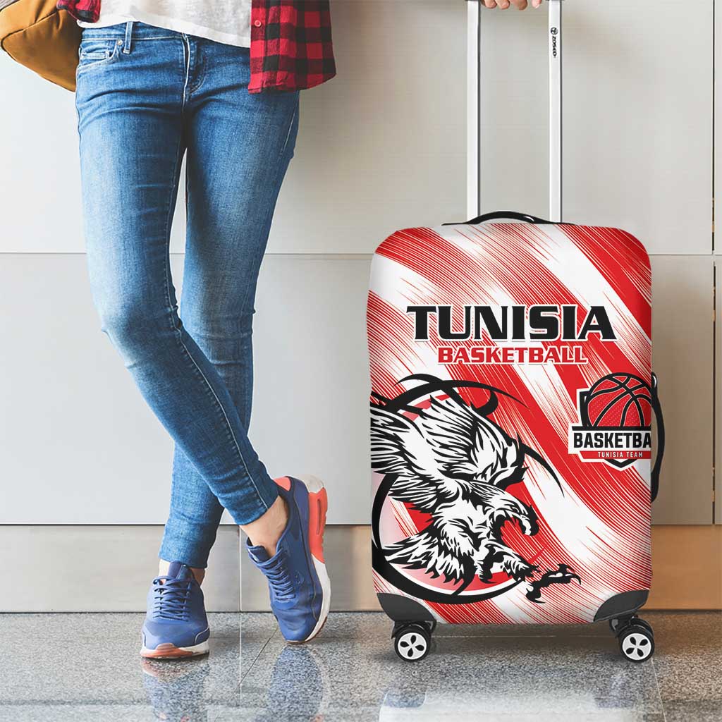 Tunisia Basketball Luggage Cover Go Eagles of Carthage - Wonder Print Shop