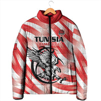 Custom Tunisia Basketball Padded Jacket Go Eagles of Carthage - Wonder Print Shop