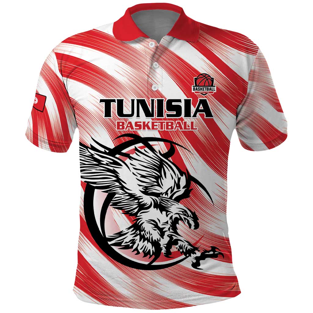 Custom Tunisia Basketball Polo Shirt Go Eagles of Carthage - Wonder Print Shop