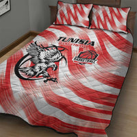 Tunisia Basketball Quilt Bed Set Go Eagles of Carthage - Wonder Print Shop