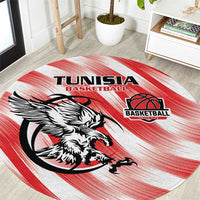Tunisia Basketball Round Carpet Go Eagles of Carthage - Wonder Print Shop
