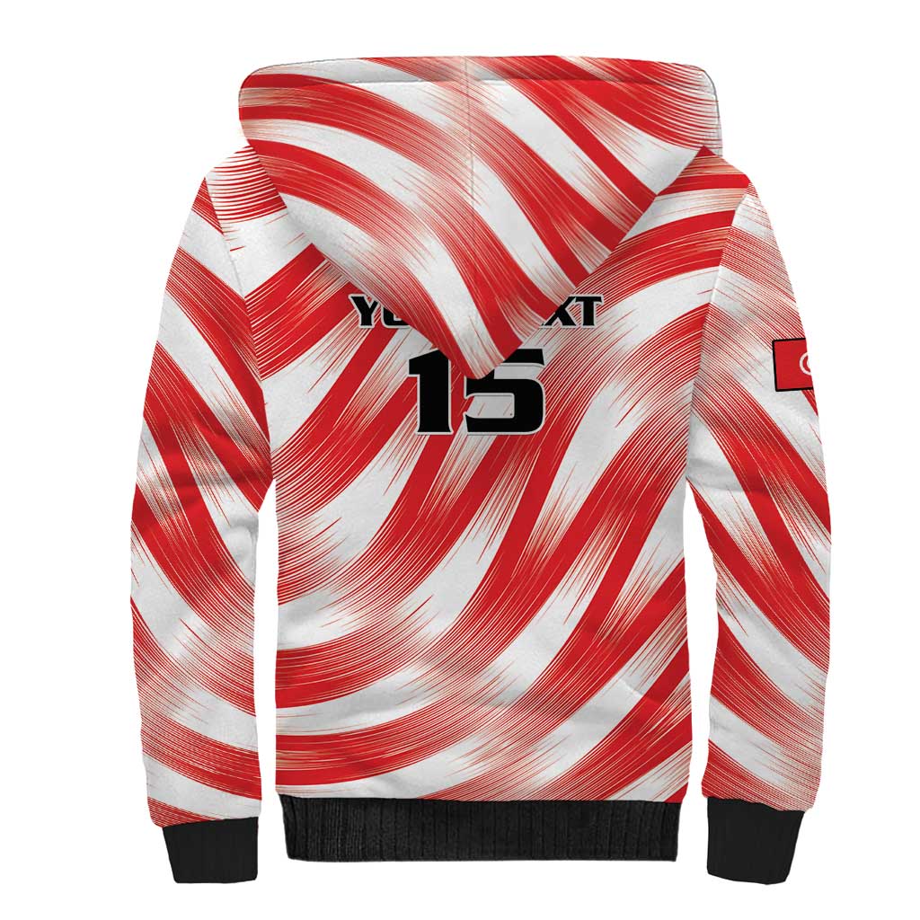 Custom Tunisia Basketball Sherpa Hoodie Go Eagles of Carthage - Wonder Print Shop