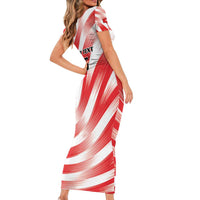 Custom Tunisia Basketball Short Sleeve Bodycon Dress Go Eagles of Carthage - Wonder Print Shop