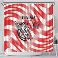 Tunisia Basketball Shower Curtain Go Eagles of Carthage - Wonder Print Shop