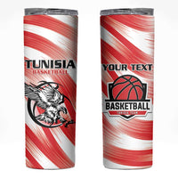 Custom Tunisia Basketball Skinny Tumbler Go Eagles of Carthage - Wonder Print Shop