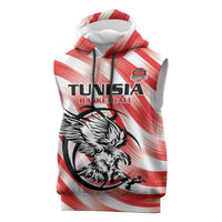 Custom Tunisia Basketball Sleeveless Hoodie Go Eagles of Carthage - Wonder Print Shop