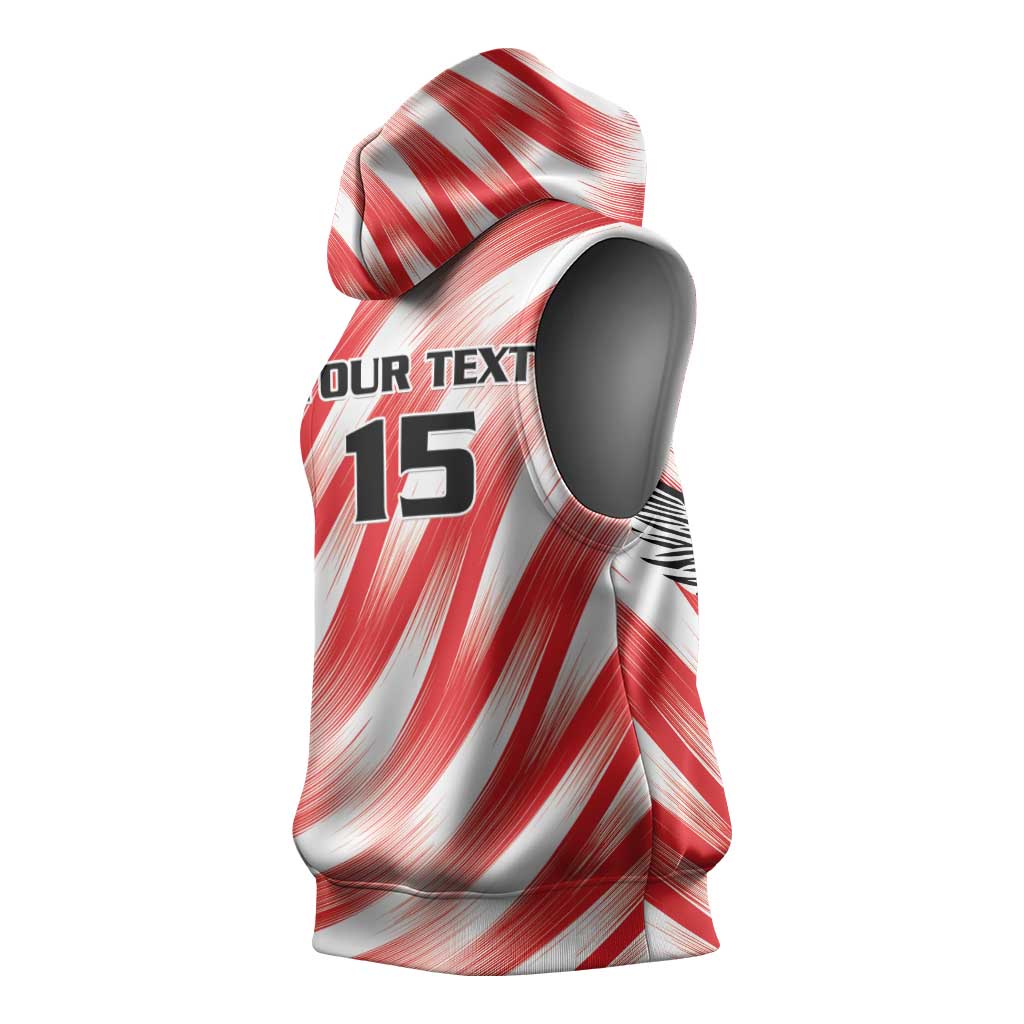 Custom Tunisia Basketball Sleeveless Hoodie Go Eagles of Carthage - Wonder Print Shop