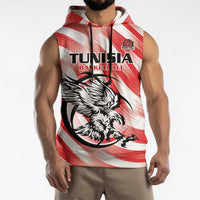 Custom Tunisia Basketball Sleeveless Hoodie Go Eagles of Carthage - Wonder Print Shop