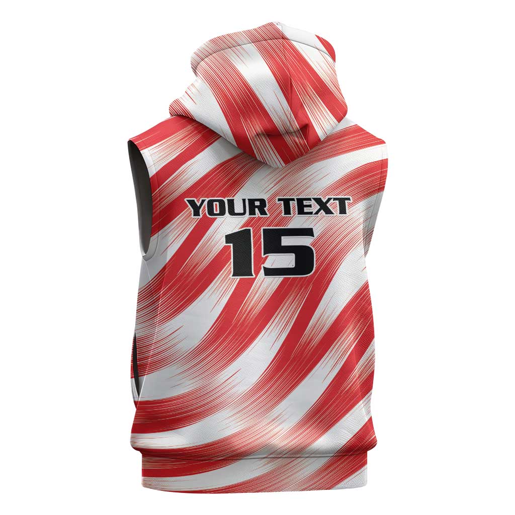 Custom Tunisia Basketball Sleeveless Zip Hoodie Go Eagles of Carthage - Wonder Print Shop