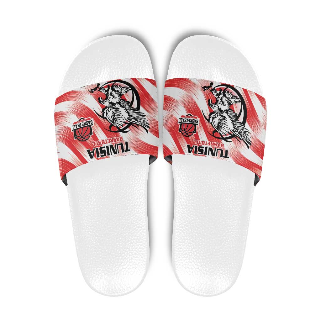 Tunisia Basketball Slide Sandals Go Eagles of Carthage - Wonder Print Shop
