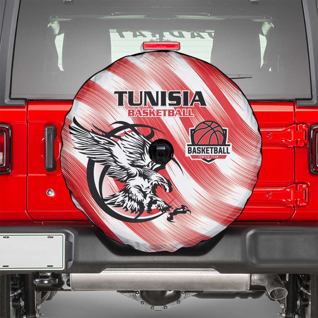 Tunisia Basketball Spare Tire Cover Go Eagles of Carthage - Wonder Print Shop