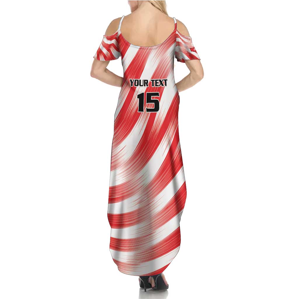 Custom Tunisia Basketball Summer Maxi Dress Go Eagles of Carthage - Wonder Print Shop