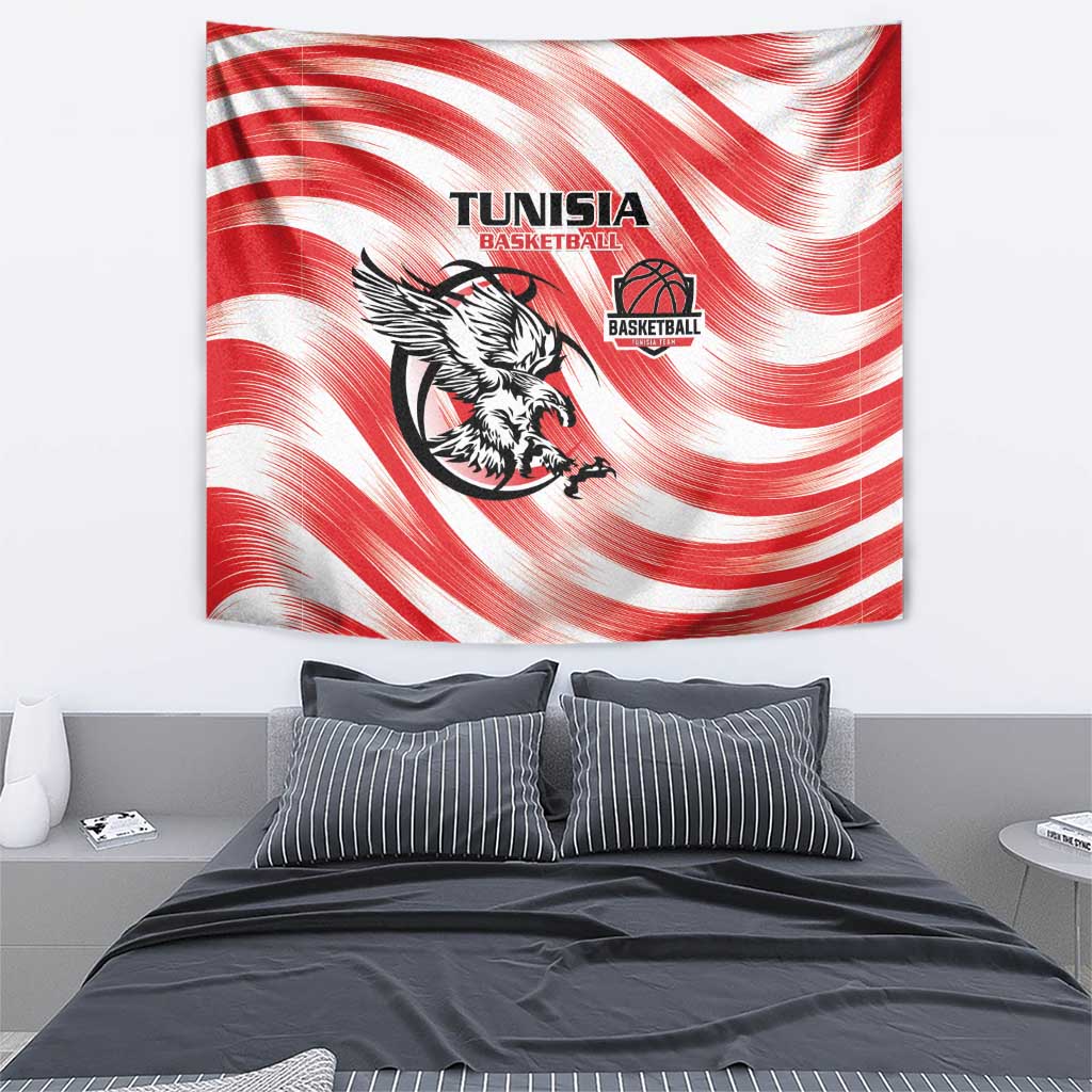 Tunisia Basketball Tapestry Go Eagles of Carthage - Wonder Print Shop