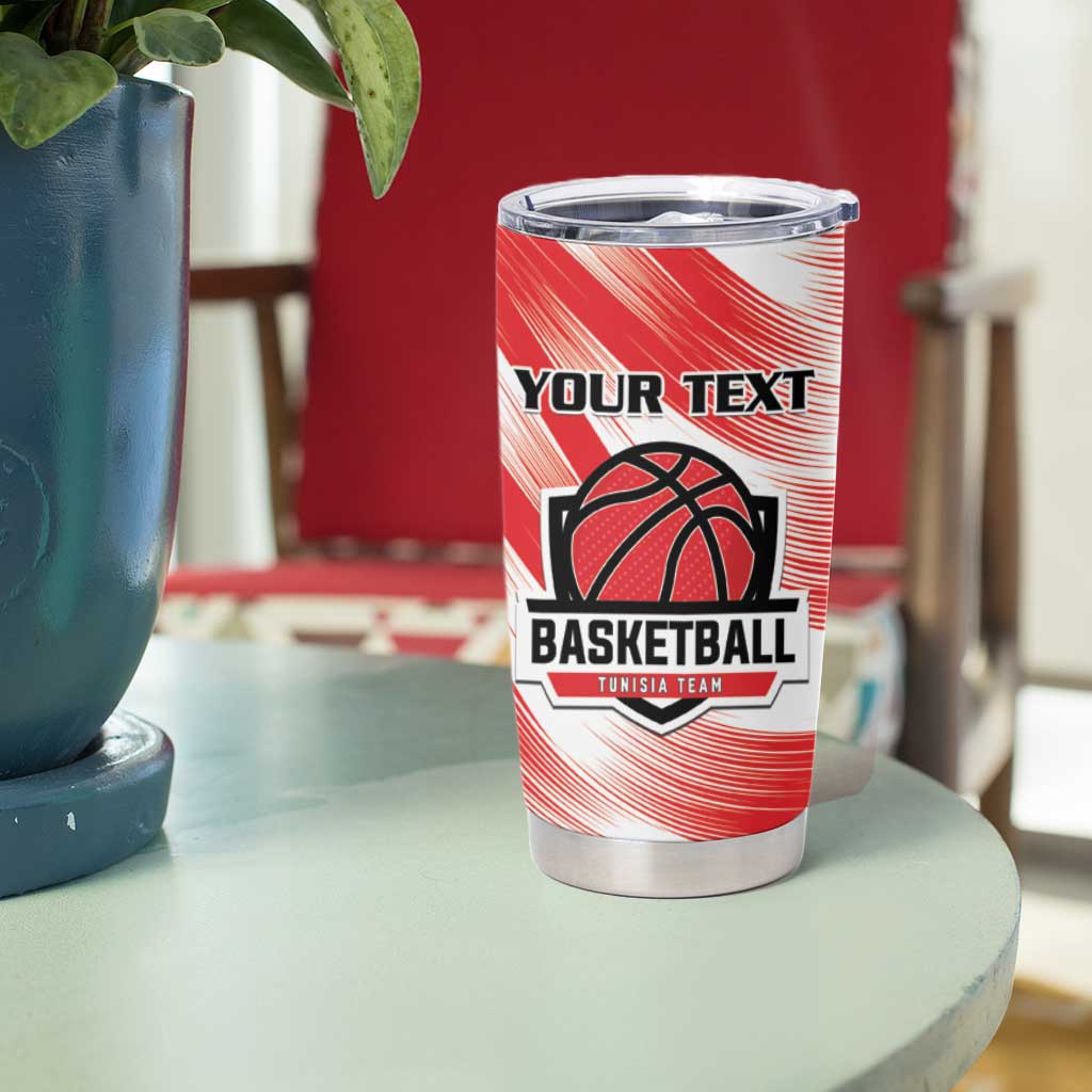 Custom Tunisia Basketball Tumbler Cup Go Eagles of Carthage - Wonder Print Shop