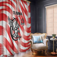 Tunisia Basketball Window Curtain Go Eagles of Carthage - Wonder Print Shop
