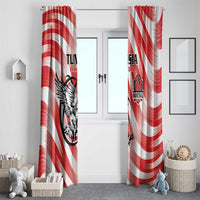 Tunisia Basketball Window Curtain Go Eagles of Carthage - Wonder Print Shop