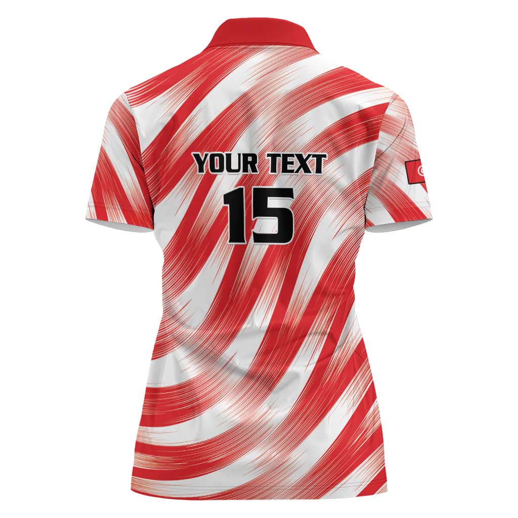 Custom Tunisia Basketball Women Polo Shirt Go Eagles of Carthage - Wonder Print Shop