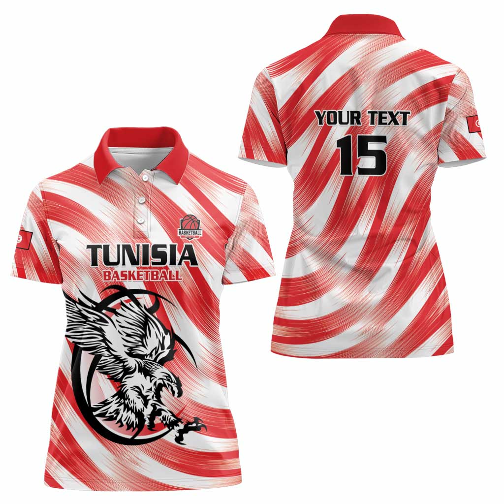 Custom Tunisia Basketball Women Polo Shirt Go Eagles of Carthage - Wonder Print Shop