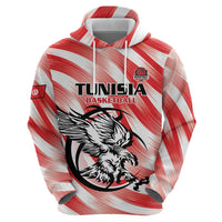 Custom Tunisia Basketball Zip Hoodie Go Eagles of Carthage - Wonder Print Shop
