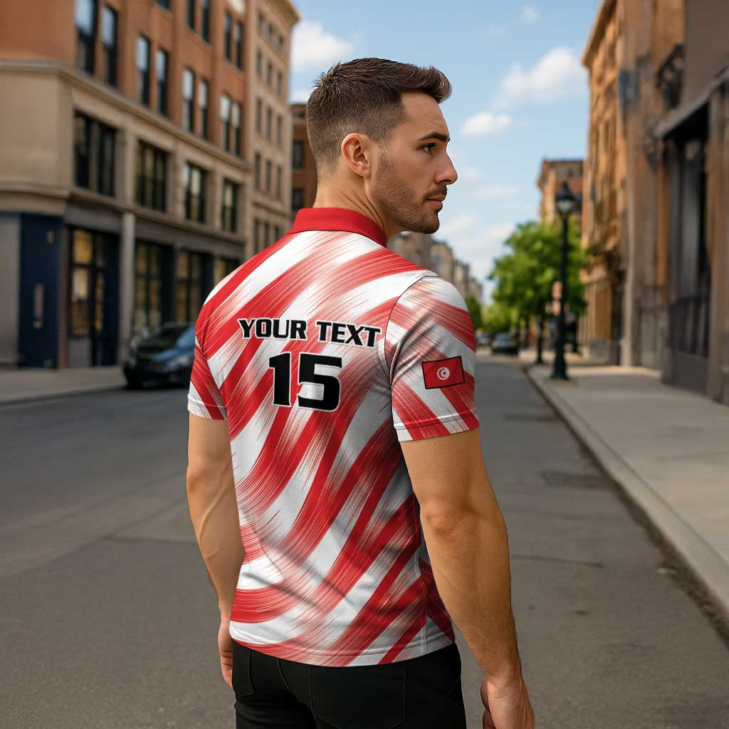 Custom Tunisia Basketball Zipper Polo Shirt Go Eagles of Carthage - Wonder Print Shop