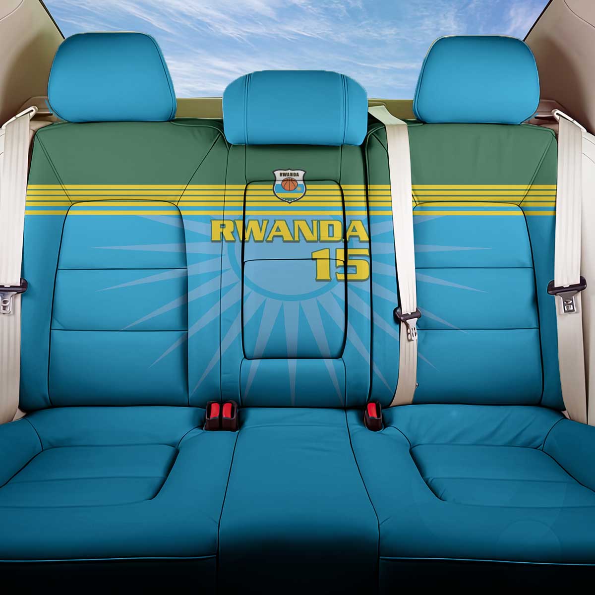 Custom Rwanda Basketball Back Car Seat Cover Go Champions - Wonder Print Shop