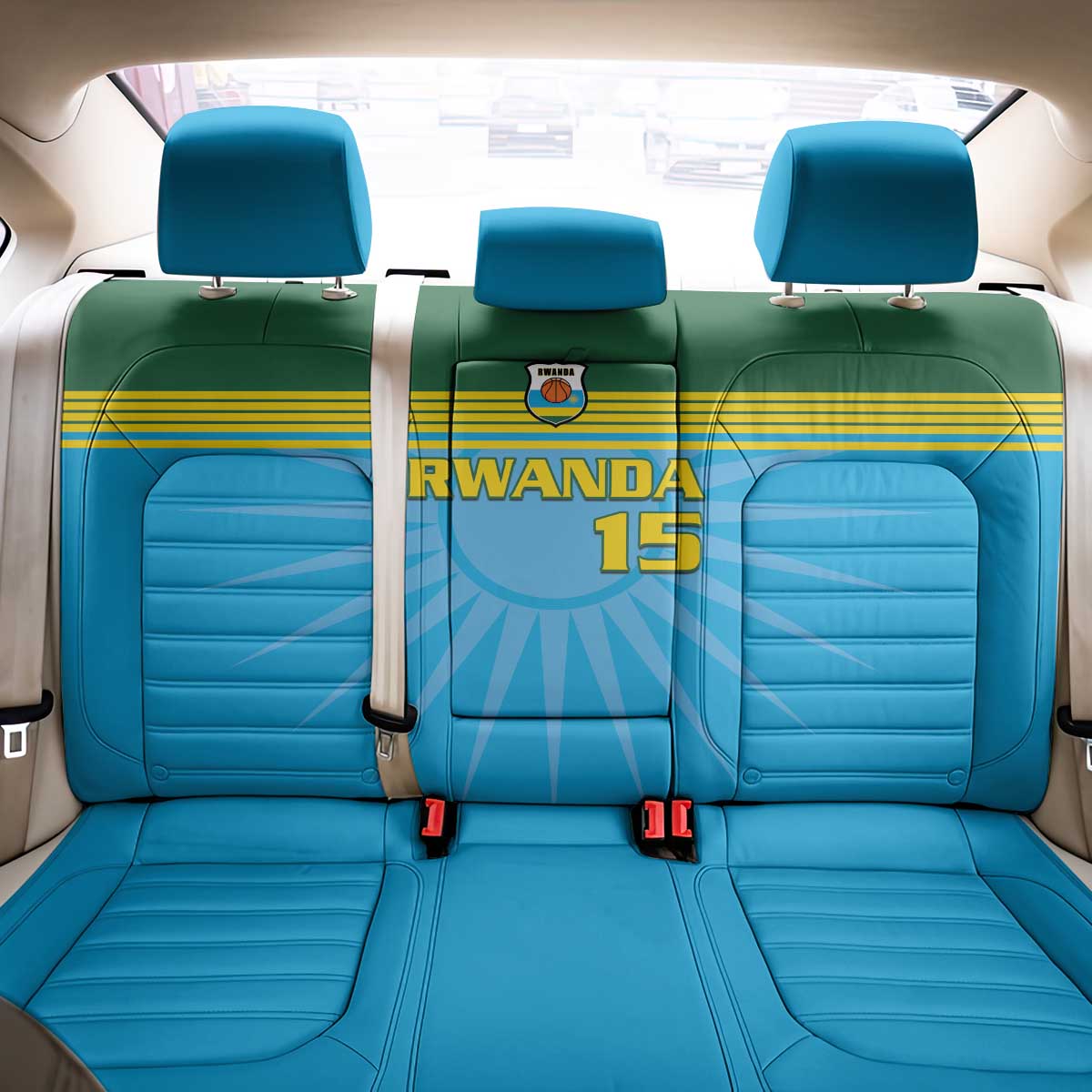 Custom Rwanda Basketball Back Car Seat Cover Go Champions - Wonder Print Shop