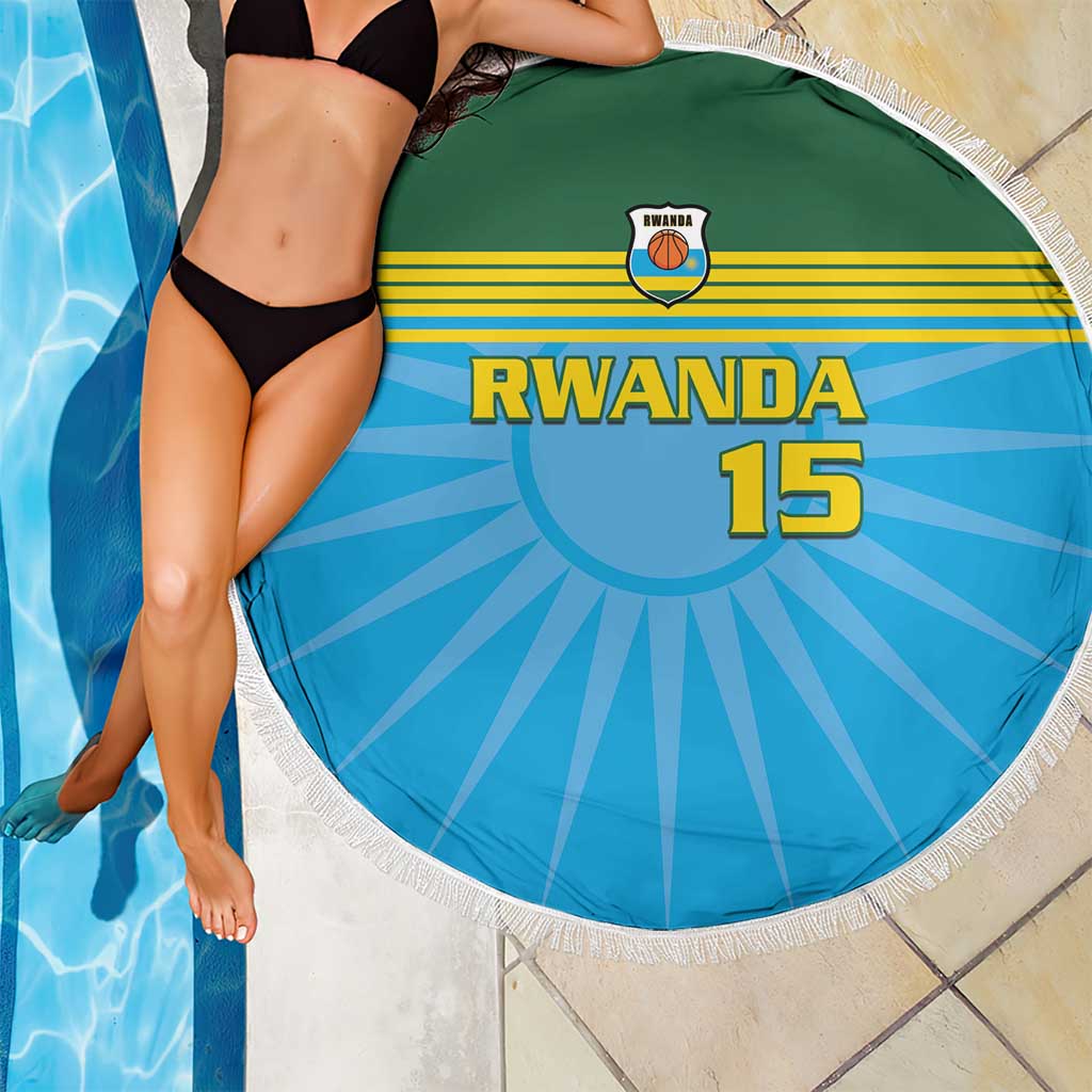 Custom Rwanda Basketball Beach Blanket Go Champions - Wonder Print Shop