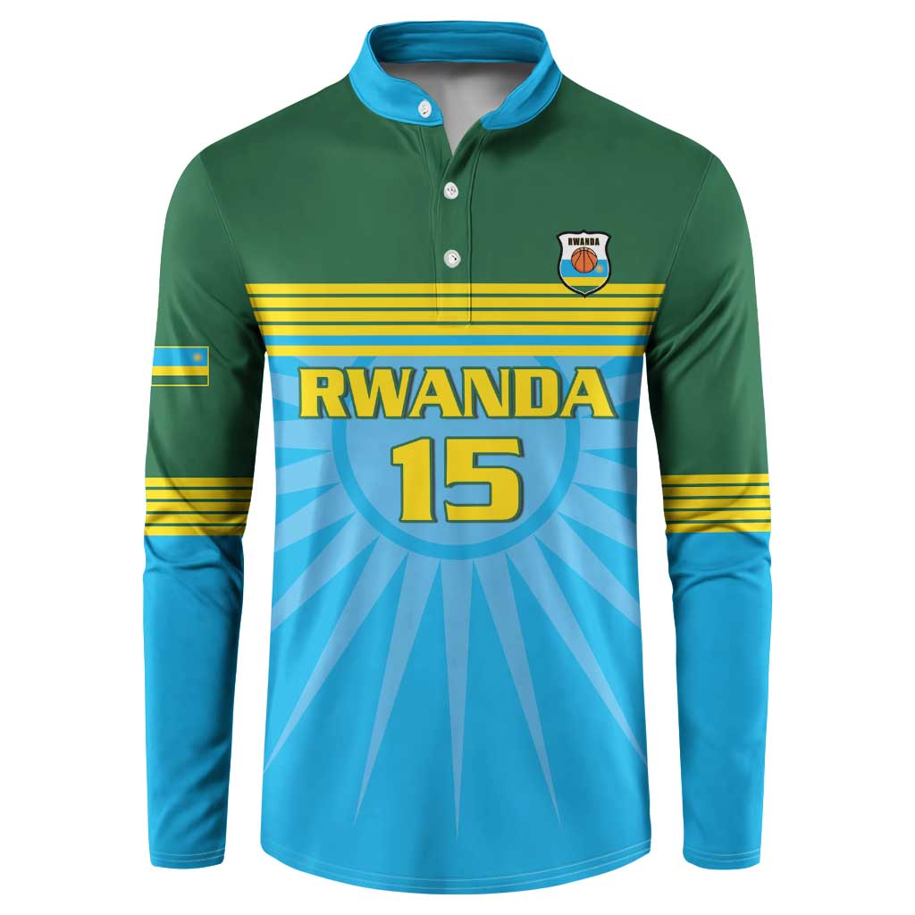 Custom Rwanda Basketball Button Sweatshirt Go Champions - Wonder Print Shop