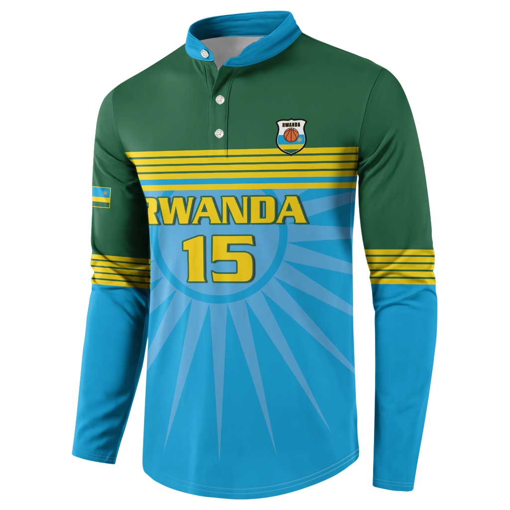Custom Rwanda Basketball Button Sweatshirt Go Champions - Wonder Print Shop