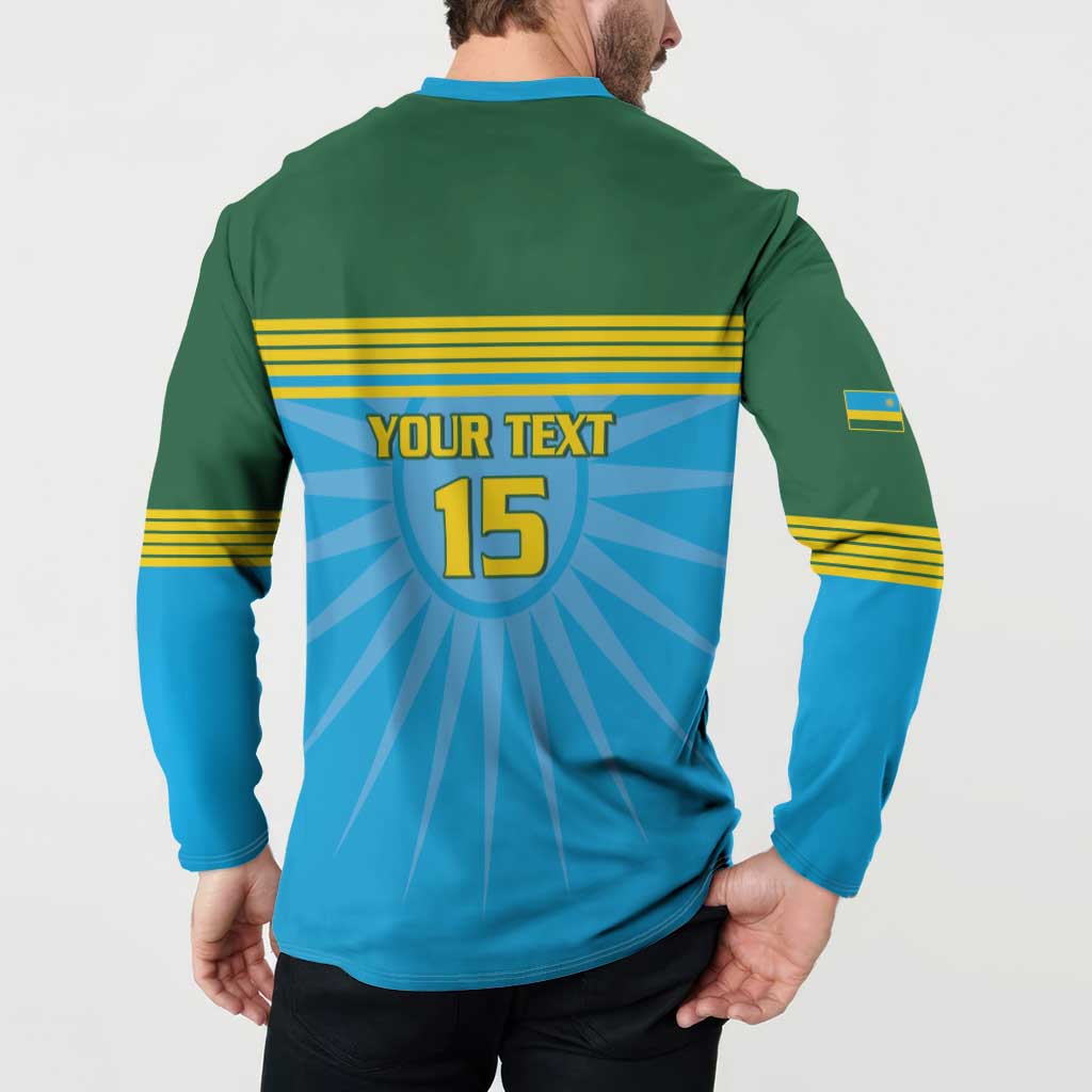 Custom Rwanda Basketball Button Sweatshirt Go Champions - Wonder Print Shop