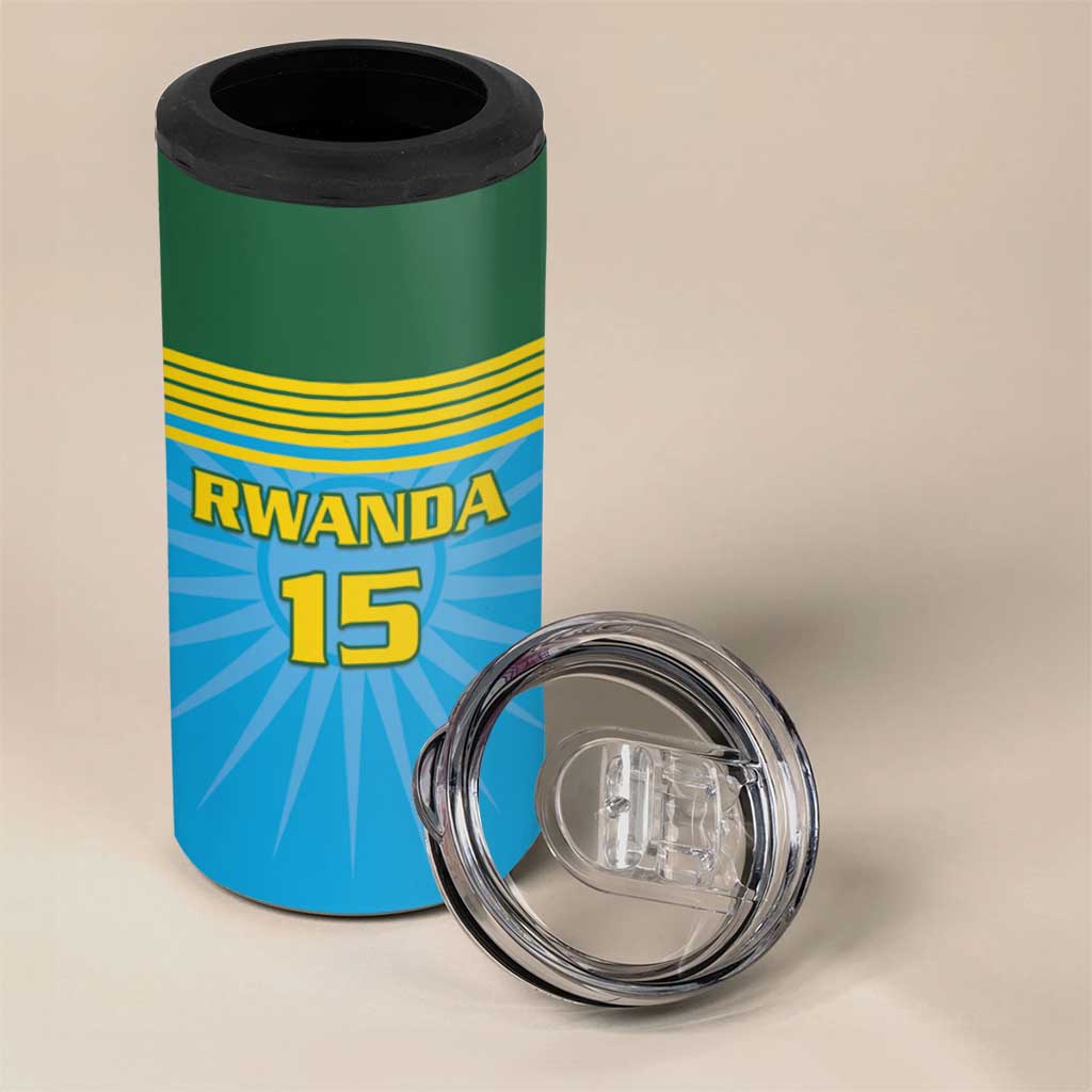 Custom Rwanda Basketball 4 in 1 Can Cooler Tumbler Go Champions - Wonder Print Shop