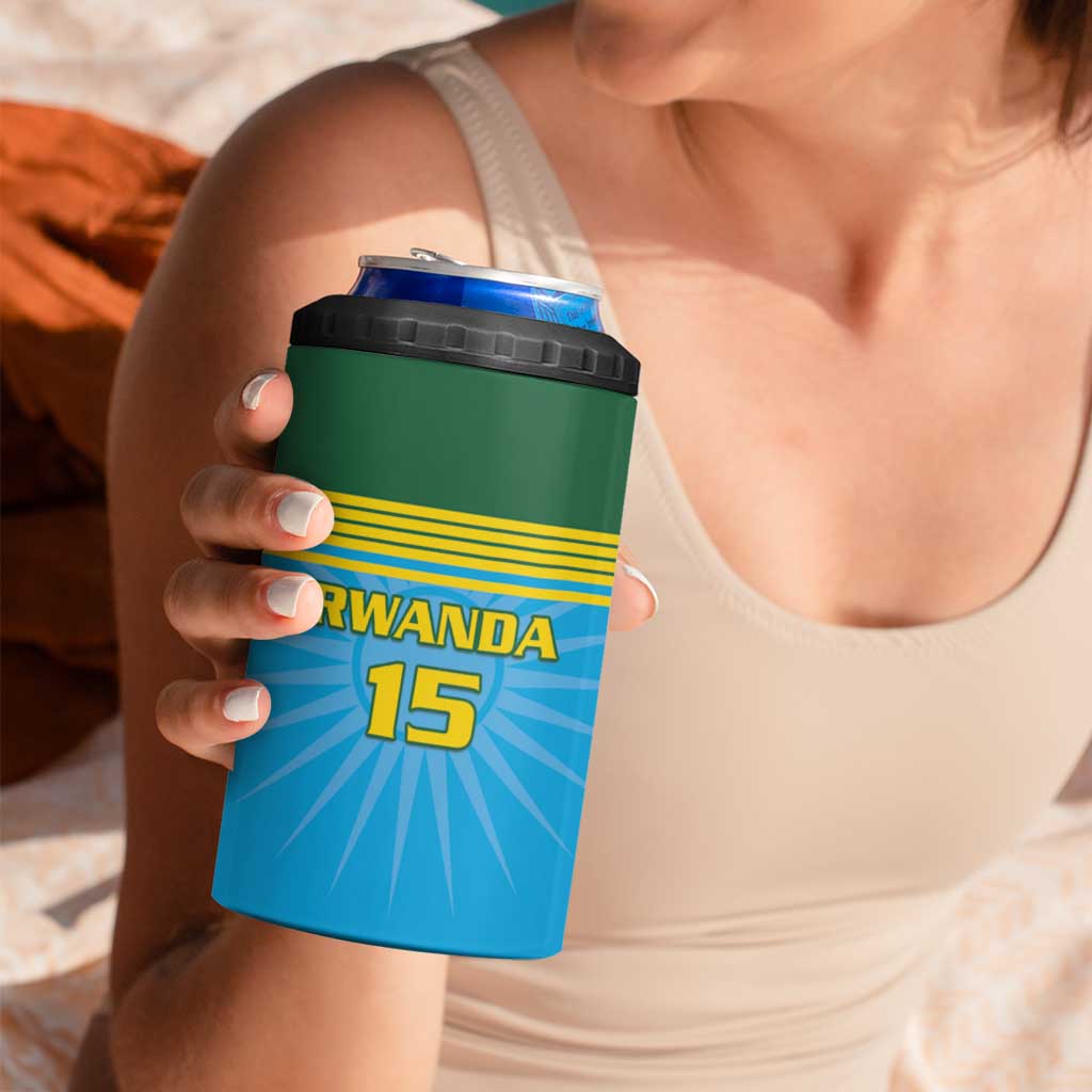Custom Rwanda Basketball 4 in 1 Can Cooler Tumbler Go Champions - Wonder Print Shop
