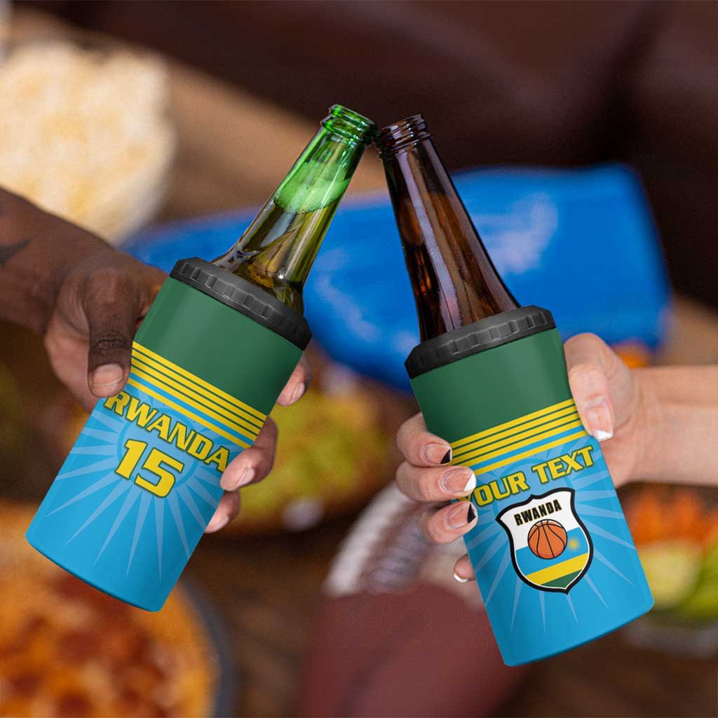 Custom Rwanda Basketball 4 in 1 Can Cooler Tumbler Go Champions - Wonder Print Shop