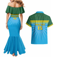 Custom Rwanda Basketball Couples Matching Mermaid Dress and Hawaiian Shirt Go Champions - Wonder Print Shop