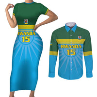 Custom Rwanda Basketball Couples Matching Short Sleeve Bodycon Dress and Long Sleeve Button Shirt Go Champions - Wonder Print Shop