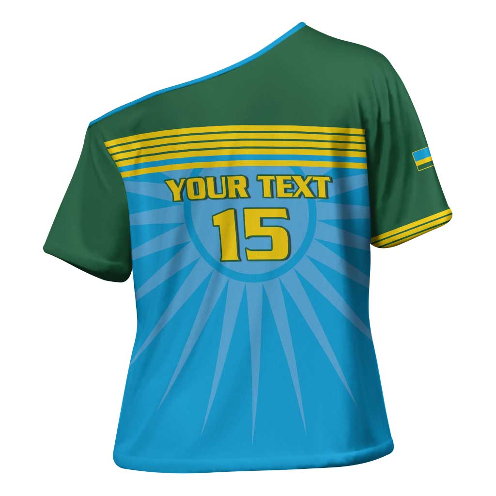 Custom Rwanda Basketball Cross Shoulder Shirt Go Champions - Wonder Print Shop