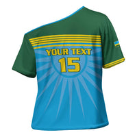 Custom Rwanda Basketball Cross Shoulder Shirt Go Champions - Wonder Print Shop