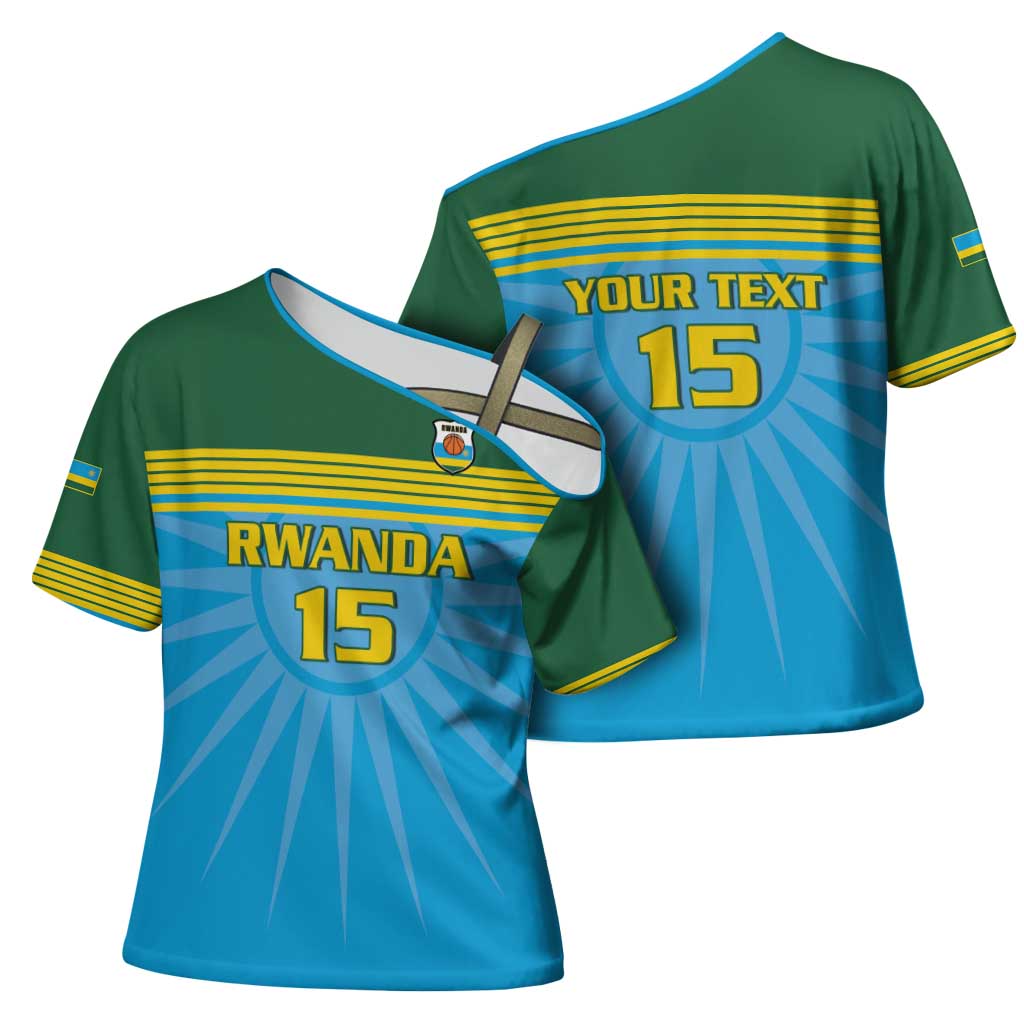Custom Rwanda Basketball Cross Shoulder Shirt Go Champions - Wonder Print Shop