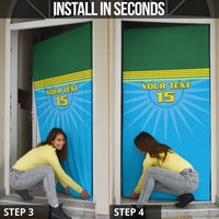 Custom Rwanda Basketball Door Cover Go Champions - Wonder Print Shop