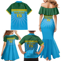 Custom Rwanda Basketball Family Matching Mermaid Dress and Hawaiian Shirt Go Champions - Wonder Print Shop