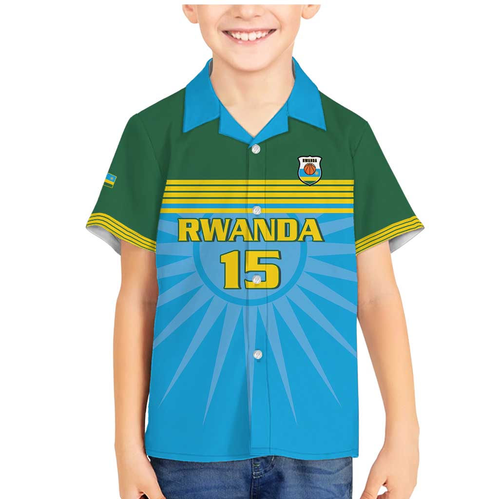 Custom Rwanda Basketball Family Matching Mermaid Dress and Hawaiian Shirt Go Champions - Wonder Print Shop