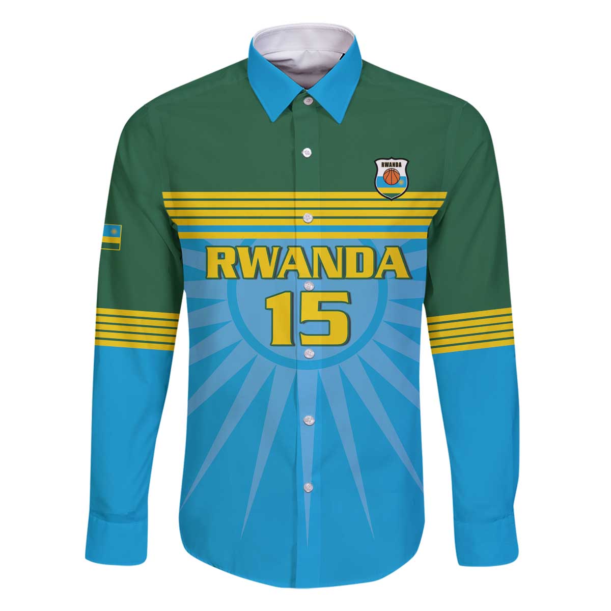 Custom Rwanda Basketball Family Matching Off The Shoulder Long Sleeve Dress and Hawaiian Shirt Go Champions - Wonder Print Shop