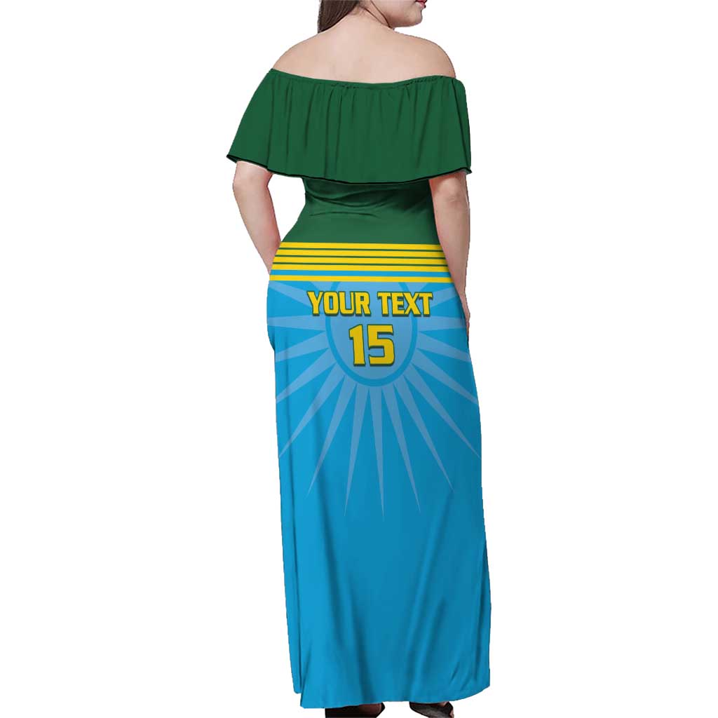 Custom Rwanda Basketball Family Matching Off Shoulder Maxi Dress and Hawaiian Shirt Go Champions - Wonder Print Shop