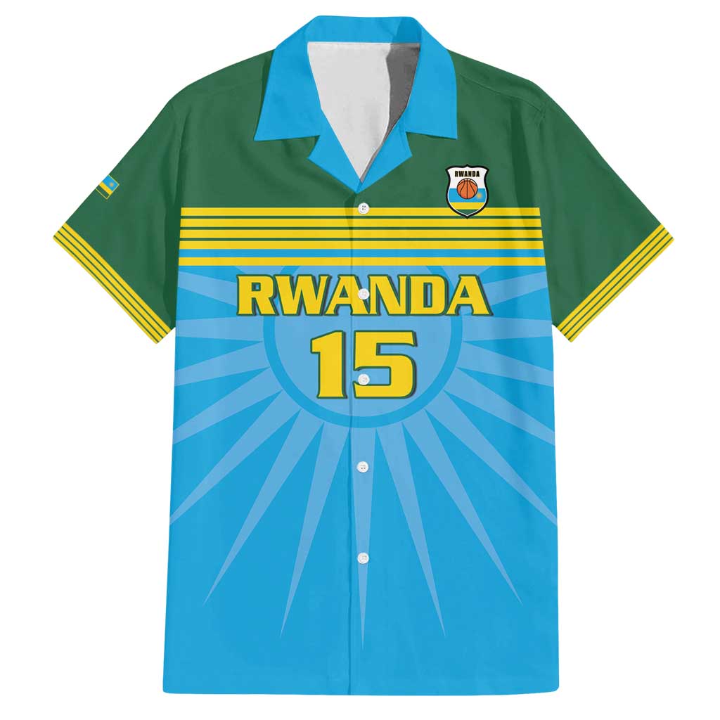 Custom Rwanda Basketball Family Matching Off Shoulder Short Dress and Hawaiian Shirt Go Champions - Wonder Print Shop