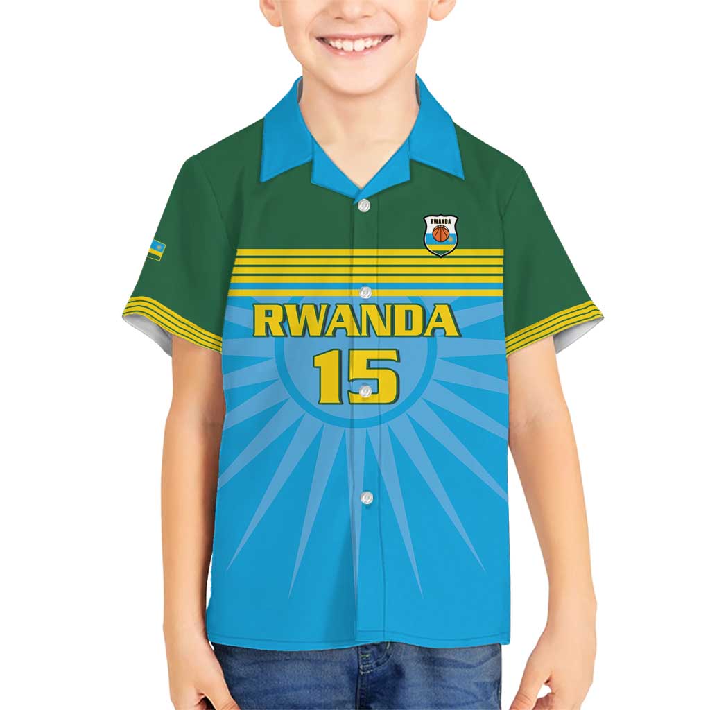 Custom Rwanda Basketball Family Matching Off Shoulder Short Dress and Hawaiian Shirt Go Champions - Wonder Print Shop